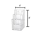 SOURCE ONE 4-Inch Wide 3 Tier Premium Trifold Acrylic Brochure Holder, Clear