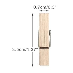 jijAcraft 100Pcs Clothespins with String Cords, 1.4