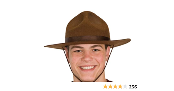 Ranger Or Canadian Mountie Hat,Brown 