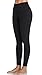 Oalka Women Yoga Pants Workout Running Leggings Black S