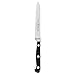 ZWILLING HENCKELS Classic Razor-Sharp 5-inch Serrated Utility Knife, Tomato Knife, German Engineered Informed by 100+ Years of Mastery, Black/Stainless Steel