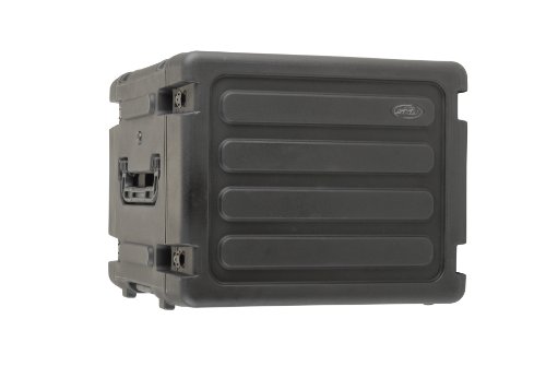 SKB 8U Shock Mount Rack, with Wheels, Handle, TSA Trigger Latches