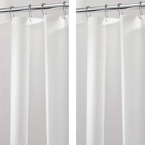 mDesign Extra Wide WaterResistant, PEVA Shower Curtain Liner for
