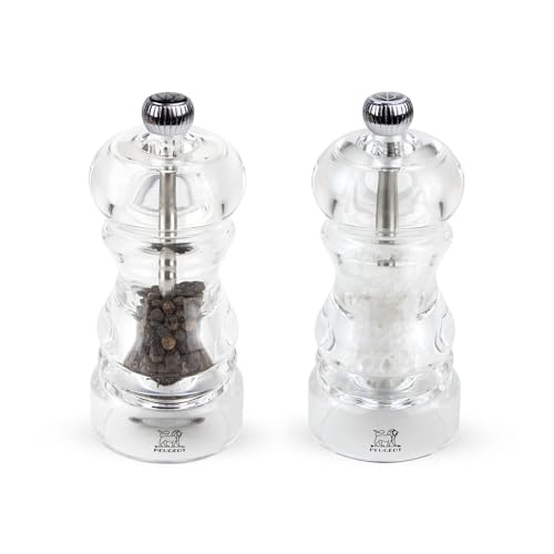 PEUGEOT - Nancy - 12 cm Pepper Mill + Salt Milt - Clear Colour