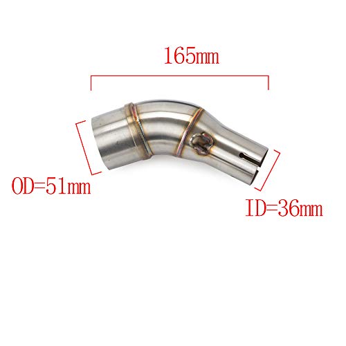 Motorcycle Slip on Exhaust system With Muffler Fit For Yamaha Yzf R3 R25 2015-2018 - Thumbnail 4