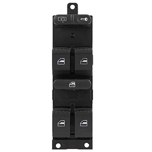 Cuque 1J4 959 857D Power Window Switch Car Electric Power Front Left Driver Side Master Window Control Switch Button for B5 Seat 1999-2006 Plastic Black - Thumbnail 2