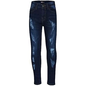 A2Z 4 Kids® Kinderen Jorgens Rekbaar Jeans Ontwerper Gescheurd Denim Mager Broek Mode Broek Leeftijd 3 4 5 6 7 8 9 10 11…