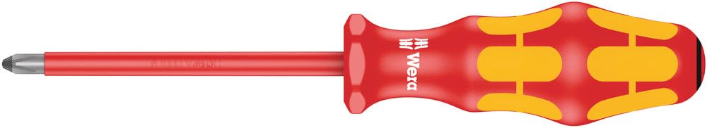 Wera 165 i PZ Kraftform Plus Lasertip VDE Insulated Screwdriver, Pozidriv 2 x 100 mm, 05006164001