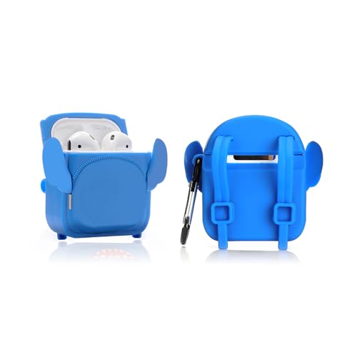 Photo 1 of Case for Airpods 2nd/1st Generation 2019/2016, Suublg Silicone Airpod 1/2 Charging Case Protective Covers with 3D Shoulder Bag Backpack Design, with Keychain