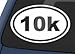 10K Running Oval Sticker - White 5" x 3" (0056)