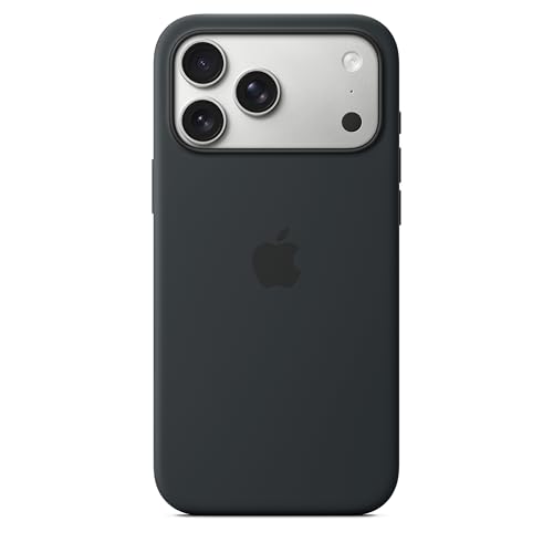 Coque en Silicone avec MagSafe pour iPhone 17 Pro Max – Noir ​​​​​​​