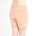 Undersummers Lace Slip Shorts, Shortlette Slip Shorts for Women Under Dress, Thigh Anti Chafing Shorts Women with Full Coverage (Large, Beige)