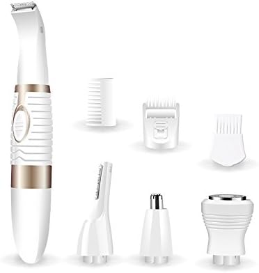 Shaver for Women,Nose Hair Trimmer,Whisesport Electric Cordless Personal Waterproof Eyebrow and Sideburn Razor Remover Shavers Kit for Ladys Men Bikini Area Face Ear Body Legs Armpit (White)