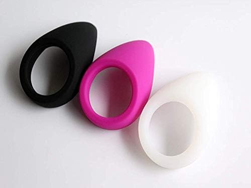 DTWRQ SHIRT Adult S-ê-xn Toys for Male Time Delay Pêňís Ring Scrotum Ring Chāstity Cage Silicone Pêňís Ring Tongue Shape Teardrop C-ock Ring S-ê-xn Toys 3 Sizes 3 Colors,Purple 38MM