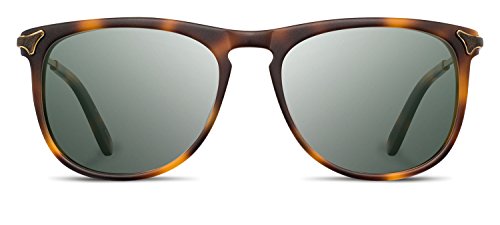 Shwood- Keller Acetate, Sustainability Meets Style, Matte Brindle, G15 Polarized Lenses