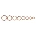 DYWISHKEY 150Pcs 8 Sizes Copper Metric Sealing Washers Assortment Set