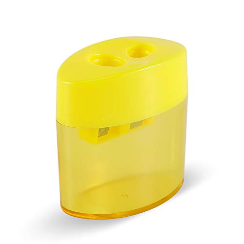 KIDMEN 2 Holes Pencil Sharpener,Pencil Sharpener for Kids,Pencil Sharpener Handheld-12 PACK - Thumbnail 3