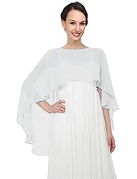 Shawls and Wraps for Evening Dresses Chiffon Wedding Capes Soft Shrugs White