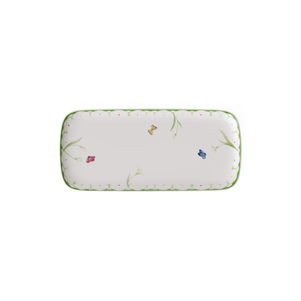 Villeroy & Boch – Colourful Spring Cake Serving Plate Rectangular, Dishwasher Safe, Cake Stand, Easter Decorations Home, Easter Gifts for Adults, Premium Porcelain