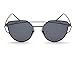 GAMT Mirrored Cat Eye Sunglasses Metal Frame Flat Lens Women Sunglasses