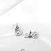 YFN 925 Sterling Silver Polished Cute Animal Pet Cat Puppy Stud Earrings (Heart Cat Earring)