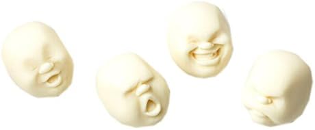 YYZP 4pcs /set Vent Human Face Ball Anti-stress Ball of Japanese Design Cao Maru Caomaru-white
