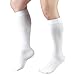 Truform Surgical Stockings, 18 mmHg Compression for Men and Women, Knee High Length, Closed Toe, White, X-Large