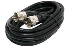 STEREN RG8X Coaxial Cable 100 ft, CB Coax Cable with PL259 UHF Connectors, Male to Male Low Loss 50 Ohm for HAM Radio, LMR400, Antenna Analyzer