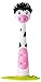 Vigar Mooo Dish Brush With Soap Dispenser and Spatula, 10-Inches, Green, Pink, Black, White