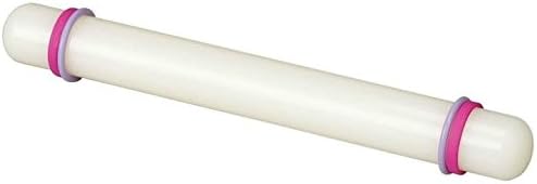 Vonraech Non-Stick DIY Sugarcraft Fondant Rolling Pin Cake Decorating Tool with Guide Rings 23 cm /9''