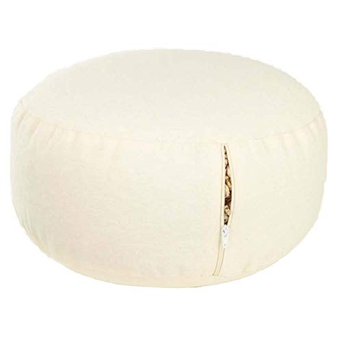 Maylow-Yoga-with-Heart-Meditation-Cushion-with-Tree-of-Life-Embroidery-33-x-15-cm-Filled-with-Spelt-Fur-Cover-and-Ticking-100-Cotton-aubergine