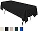 LinenTablecloth 60 x 102-Inch Rectangular Polyester Tablecloth Black