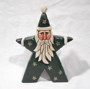 Whimsical Star Santa - Green