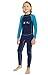 NATYFLY Kids Wetsuit, 2.5mm Neoprene Thermal Swimsuit, Full Wetsuit for Girls Boys and Toddler, Long Sleeve Kids Wet Suits for Swimming (Blue-2MM-Long Sleeve, 6)