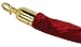 Displays2go 6 1/2-Feet Crowd Control Velvet Rope with Brass Hooks - Burgundy (Set of 2)