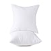 HOMESJUN Throw Pillow Inserts, 26x26 Inch Decorative for Sofa, Bed and Chair, Cotton Cover, Set of 2, White