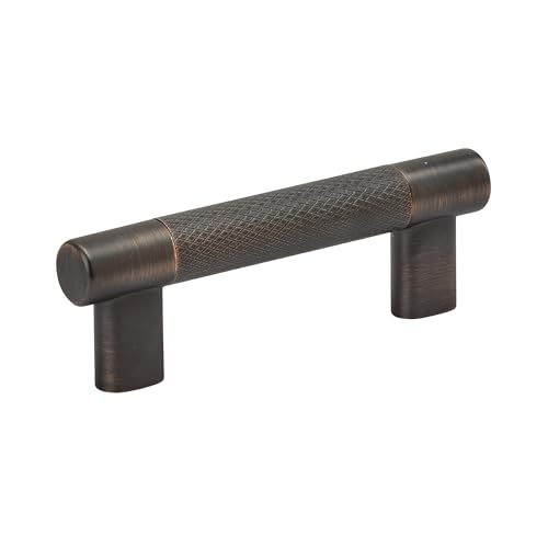 Amerock BP36557ORB | Kitchen Cabinet Pull | Oil Rubbed Bronze | 3 in & -3/4 in (76 mm & 96 mm) Center-to-Center | Bronx | 1 Pack | Furniture Hardware | Cabinet Handle | Bathroom Drawer Pull