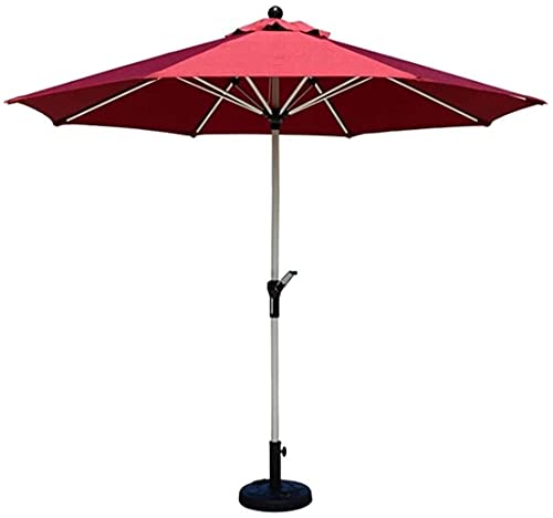CCLLA Outdoor Garten Sonnenschirme 9-Fuß-Patio Outdoor Aluminium Markt Tischschirm mit Kurbel