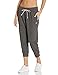 Champion Women's French Terry Jogger Capris, Women’s Capris Sweatpants, Women’s Drawstring Capris, C Logo, 29