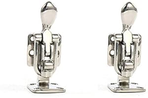 Amarine Made Pair of Stainless Steel Hold Down 90 Degree Clamp-locking Cam Latch for Boat, RV,Caravan,Attic Hatch Doorway
