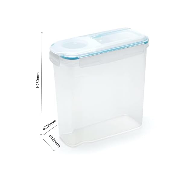 Addis Clip & Close Cereal Container 4L, Single Transparent