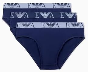 Emporio Armani Men's Stretch Cotton Jersey Brief, Black, Small at