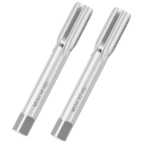 FOCMKEAS 2 PCS Metric Machine Tap M12 x 1, HSS 6542 Screw Tap H2, 3 Straight Flutes Thread Hole Repair Tools, Screw Milling Threading Machinist Repair(M12 x 1mm) at Amazon