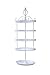 4 Tiers Rotating Jewelry Organizer Earring Holder Stand Earring Tree Tabletop Metal Display Rack for Women and Girl - White