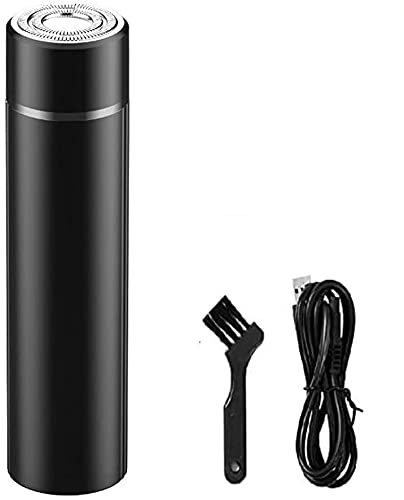 Mini Electric Shaver for Men, Portable USB Rechargeable Safety Shaver, Wet and Dry Use Rotary Men's Shaver, Washable Cordless Quick Charge Nose Mustache Trimmer Electric Razor