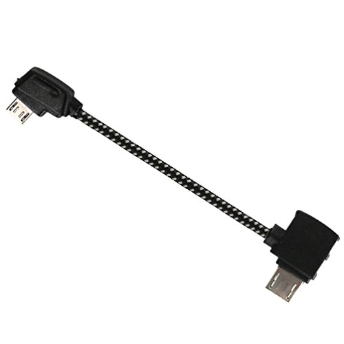 Anbee Nylon Braided Micro-USB Cable 3.66 inch for DJI Mavic Pro / Maivc Air / Mavic 2 Pro Zoom / Spark Drone