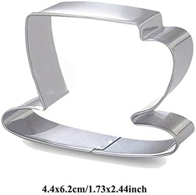 SULUO 1pcs Kitchen Teapot Teacup Stainless Steel Cookie Cutter Fondant Cake Decor Biscuit Mold Pastry DIY, 1x Teacup