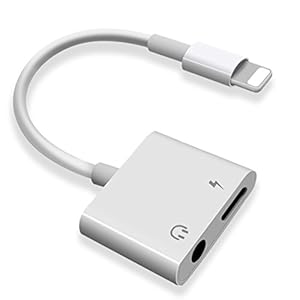 Headphone Adapter, Audio Splitter to Dual Headphone Jack Charger Adapter 3.5mm Headphone Charging 3.5mm Headphone Adapter by Leantuq