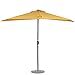 Sundale Outdoor 9 Feet Steel Half Patio Umbrella with Crank, 5 Steel Ribs (Yellow)