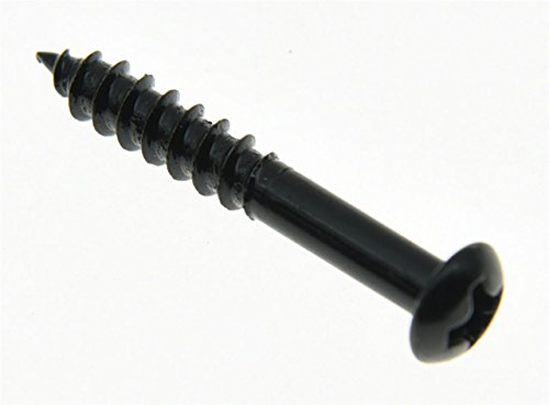 KAISH Set of 6 ST Strat Trem Tremolo Bridge Mounting Screws Black